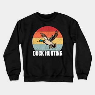 Duck Hunting Retro Bird Hunter For Men Crewneck Sweatshirt